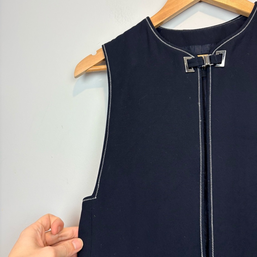 Zara Vest with navy with White Piping - Picture 4 of 13